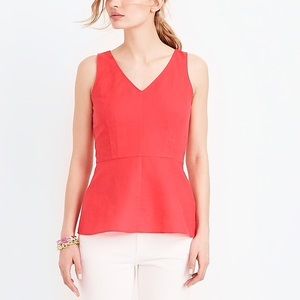 J Crew Factory Linen Peplum Top